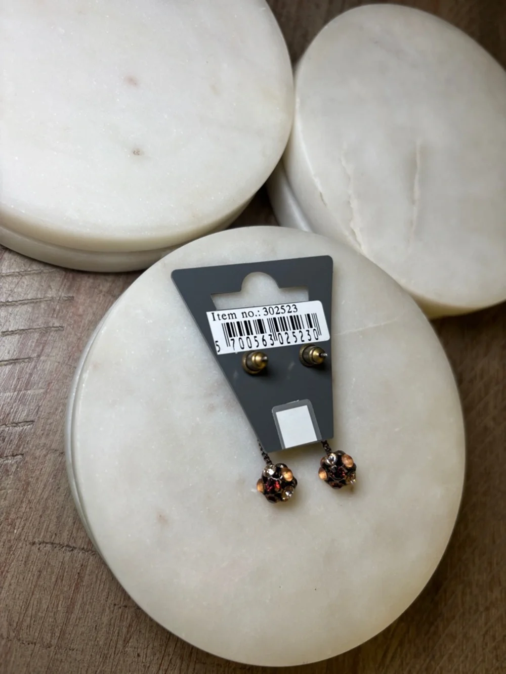 265 Pilgrim Rose Gold Drop Earrings with Amber and Crystal Accents - Picture 7 of 8